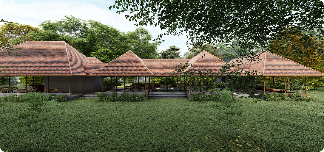 Wooden gazebo structure